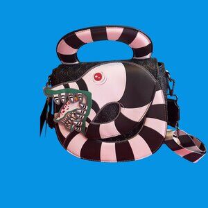 Beetlejuice Loungefly Sandworm Crossbody Bag With Adjustable Strap